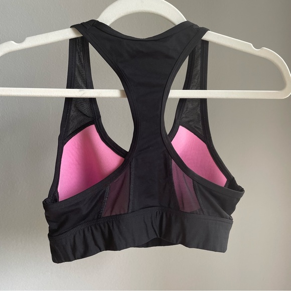 Victoria’s Secret PINK Gym Black RacerBack Mesh Sports Bra - Picture 2 of 7